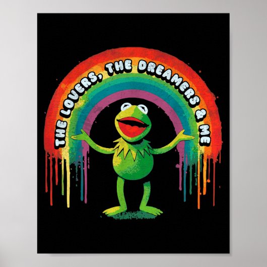 Funny Retro Rainbow Frog Connection The Lovers The Poster (Voorkant)