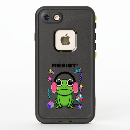 Funny Retro Resist Frog – Vintage 90s Rebellion Fr (Achterkant)