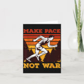 Funny Retro Runner Running Quote Gift - Make Pace Kaart (Voorkant)
