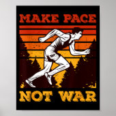 Funny Retro Runner Running Quote Gift - Make Pace Poster (Voorkant)