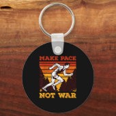 Funny Retro Runner Running Quote Gift - Make Pace  Sleutelhanger (Voorkant)