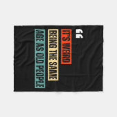 Funny Retro Sarcastic Quotes Design Over 40's Humo Fleece Deken (Voorkant (Horizontaal))