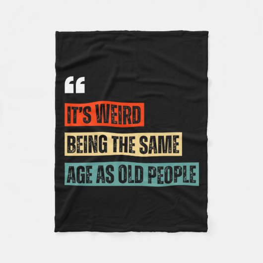 Funny Retro Sarcastic Quotes Design Over 40's Humo Fleece Deken (Voorkant)