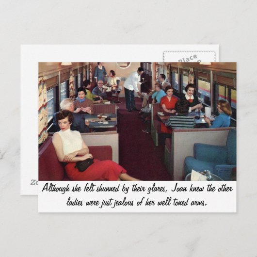 Funny Retro Scene Briefkaart (Voorkant / Achterkant)