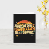 Funny Retro Six Seven 6 7 Meme Teacher Studnet Rea Kaart (Gele Bloem)