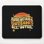 Funny Retro Six Seven 6 7 Meme Teacher Studnet Rea Muismat (Voorkant)