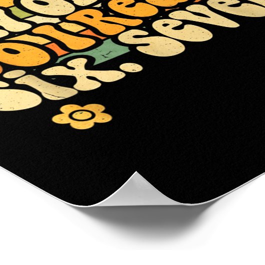 Funny Retro Six Seven 6 7 Meme Teacher Studnet Rea Poster (Hoek)