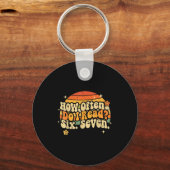Funny Retro Six Seven 6 7 Meme Teacher Studnet Rea Sleutelhanger (Voorkant)