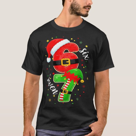 Funny Retro Six Seven Christmas 67 Xmas  T-shirt (Voorkant)