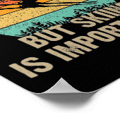Funny Retro Skiing Is Importanter Snow Downhill Sk Poster (Hoek)