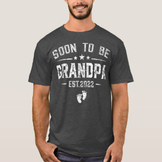 Funny Retro Soon To Be Grandpa Est 2022 New Grandp T-shirt