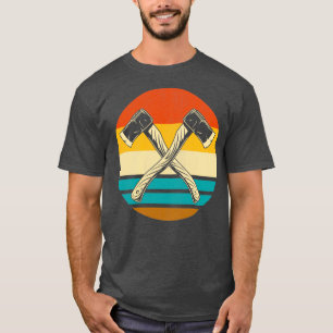 Funny Retro Stijl Ax Dwerend Ax Lover T-shirt