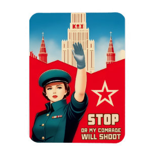 Funny Retro Stijl Sovjet USSR Communisme Humor Magneet