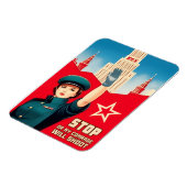 Funny Retro Stijl Sovjet USSR Communisme Humor Magneet (Linkerzijde)