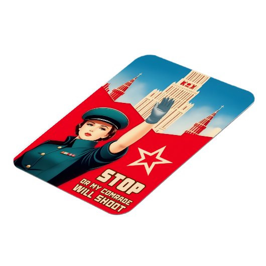 Funny Retro Stijl Sovjet USSR Communisme Humor Magneet (Linkerzijde)