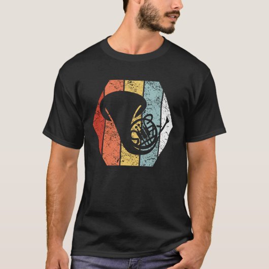 Funny Retro , stijl van de Hoorn 80 T-shirt (Voorkant)