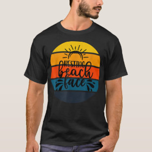 Funny Retro Sunset Resting Face Beach Cruise Summe T-shirt