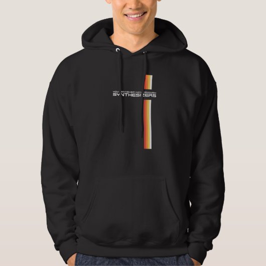 Funny Retro Synthesizer Synth Keyboard Collector M Hoodie (Voorkant)