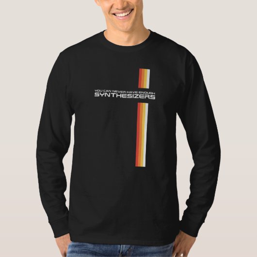 Funny Retro Synthesizer Synth Keyboard Collector M T-shirt (Voorkant)