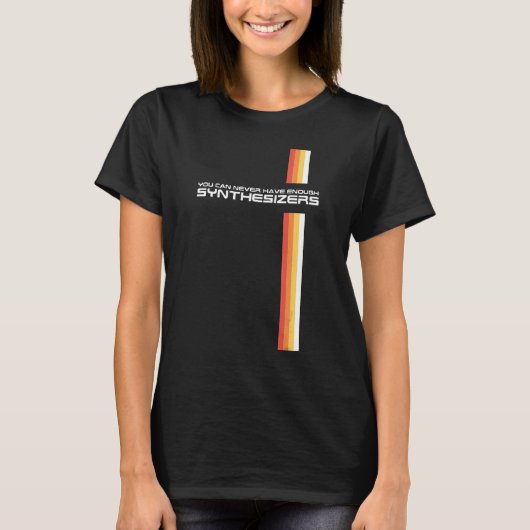 Funny Retro Synthesizer Synth Keyboard Collector M T-shirt (Voorkant)