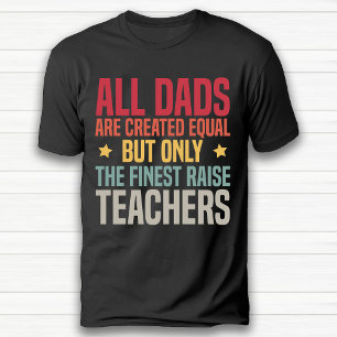 Funny Retro Teacher Dad Pensioen Zwart T-shirt