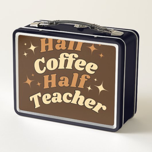 Funny Retro Teacher Half Coffee (Achterkant)