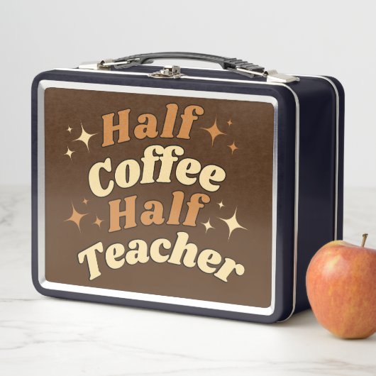 Funny Retro Teacher Half Coffee (In situ)