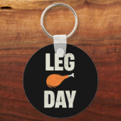 Funny Retro Thanksgiving Day Turkey Day Turkey Leg Sleutelhanger (Voorkant)