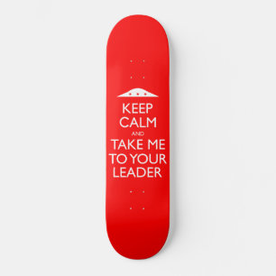 Funny Retro UFO Keep Calm Persoonlijk Skateboard