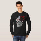 Funny Retro Valentijnsdag Cute Kawaii Love Hearts T-shirt (Voorkant volledig)