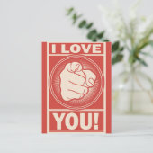Funny Retro Valentijnsdag, ik hou van je Briefkaart (Staand voorkant)