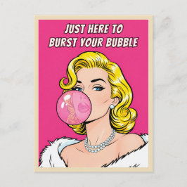 Funny Retro Vintage Frenemy Humor Pop Art  Briefkaart