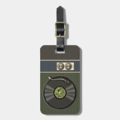 Funny Retro Vinyl Record Bagagelabel (Voorkant verticaal)