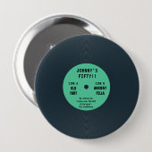 Funny Retro Vinyl Record Birthday Badge Ronde Button 4,0 Cm (Voorkant /achterkant)