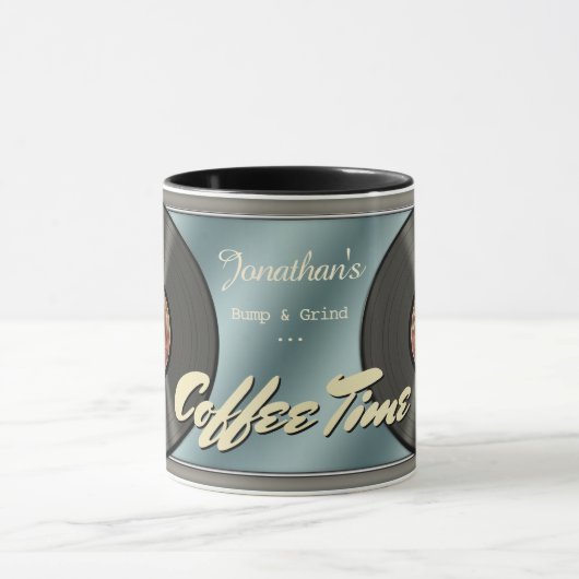 Funny Retro Vinyl Record Mok (Midden)