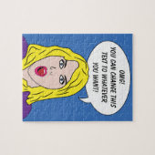 FUNNY RETRO VROUW aangepaste puzzel Legpuzzel (Horizontaal)