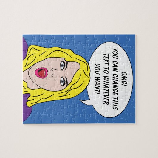 FUNNY RETRO VROUW aangepaste puzzel Legpuzzel (Horizontaal)