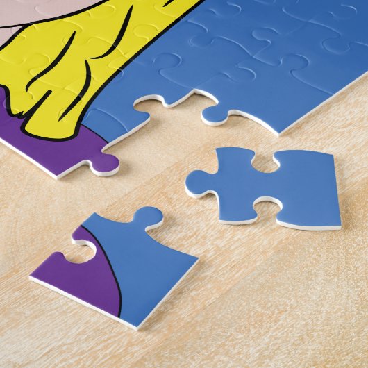 FUNNY RETRO VROUW aangepaste puzzel Legpuzzel (Zijkant)