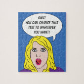 FUNNY RETRO VROUW aangepaste puzzel Legpuzzel (Verticaal)