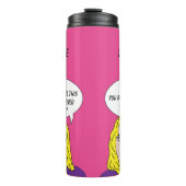 FUNNY RETRO VROUW aangepaste tekst & naam tumbler Thermosbeker (Voorkant)