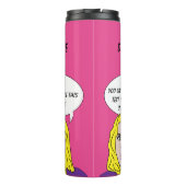 FUNNY RETRO VROUW aangepaste tekst & naam tumbler Thermosbeker (Achterkant)