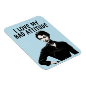FUNNY RETRO VROUW 'LOVE MY BAD ATTITUDE' MAGNETS MAGNEET (Rechterzijde)