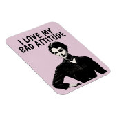 FUNNY RETRO VROUW 'LOVE MY BAD ATTITUDE' MAGNETS MAGNEET (Rechterzijde)