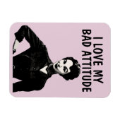 FUNNY RETRO VROUW 'LOVE MY BAD ATTITUDE' MAGNETS MAGNEET (Horizontaal)