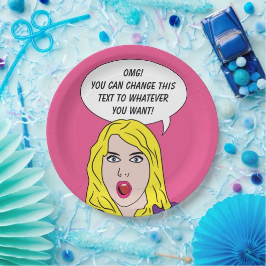 FUNNY RETRO VROUWEN, aangepast papier borden Papieren Bordje (Feest)