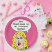 FUNNY RETRO VROUWEN, aangepast papier borden Papieren Bordje (Feest)