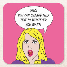 FUNNY RETRO VROUWEN aangepaste onderzetters