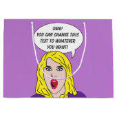 FUNNY RETRO VROUWENDOSSIER LARGE CADEAUTASJE (Voorkant)