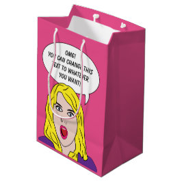 FUNNY RETRO VROUWENDOSSIER MEDIUM CADEAUZAKJE