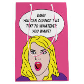 FUNNY RETRO VROUWENDOSSIER MEDIUM CADEAUZAKJE (Voorkant)